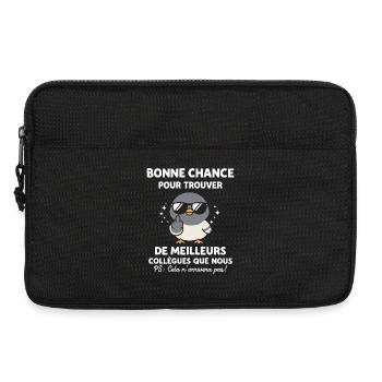 Bonne chance pour trouver de meilleurs collègues - Sacoche pour ordinateur portable 13 pouces - noir - Devant