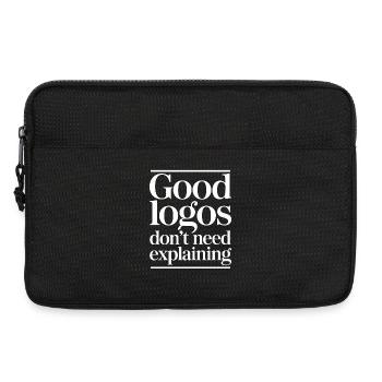 Logo Designer Good Logos Don't Need Graphic Artist - Laptop bag 13" - black - Front