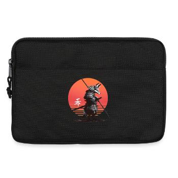Samurai Fox Warrior at Sunset - Laptop bag 13" - black - Front