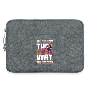 You perform as you practice aerial acrobatics - Laptop bag 13" - heather grey - Front