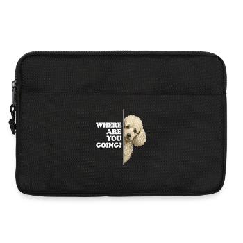 Wohin gehst du? Pudel Blick - Laptoptasche 13" - Schwarz - Vorne