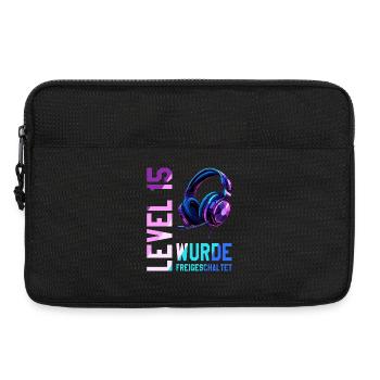 15. Geburtstag Junge Mädchen Teenager Level 15 - Laptoptasche 13" - Schwarz - Vorne