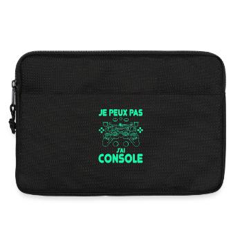 Je peux pas j’ai console humour gamer futuriste - Sacoche pour ordinateur portable 13 pouces - noir - Devant