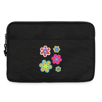 Retro Blumen Sommer Kinder Mädchen Baby - Laptoptasche 13" - Schwarz - Vorne