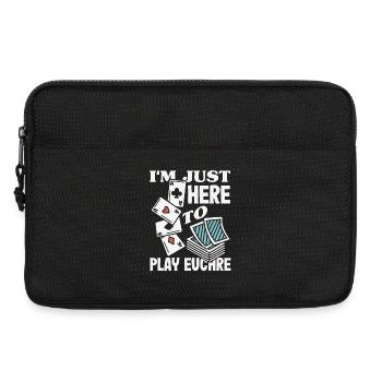 Ich Bin Nur Hier, Um Euchre Zu Spielen - Laptoptasche 13" - Schwarz - Vorne