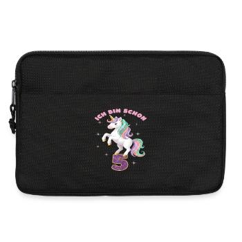 6. Geburtstag Einhorn Mädchen Ich bin schon 6 - Laptoptasche 13" - Schwarz - Vorne