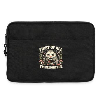 Charmantes Opossum - Laptoptasche 13" - Schwarz - Vorne