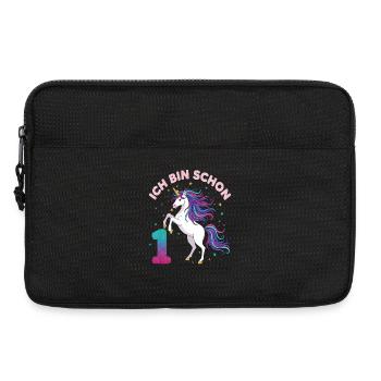 1. Geburtstag Einhorn Mädchen Ich bin schon 1 - Laptoptasche 13" - Schwarz - Vorne