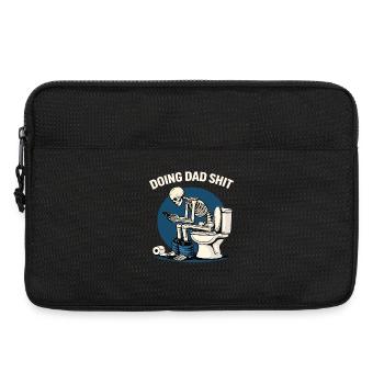 Chemise de papa drôle Humour squelette toilettes - Sacoche pour ordinateur portable 13 pouces - noir - Devant