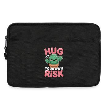 Chemise amusante avec un câlin au cactus et un joli t-shirt amusant - Sacoche pour ordinateur portable 13 pouces - noir - Devant