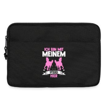 Reiten Pferdeliebhaber Reiterhof Pferde - Laptoptasche 13" - Schwarz - Vorne
