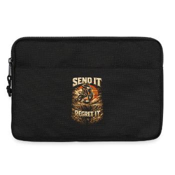 Dirtbike Dirt Bike Motocross Send It Or Regret It - Laptoptasche 13" - Schwarz - Vorne