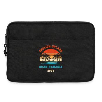 Gran Canaria Urlaub 2026 Kanaren Reise Outfit - Laptoptasche 13" - Schwarz - Vorne