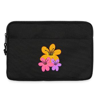 Flore florale du jardin des tournesols - Sacoche pour ordinateur portable 13 pouces - noir - Devant