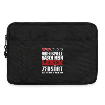 Videospiele haben mein Leben zerstört Gamer - Laptoptasche 13" - Schwarz - Vorne