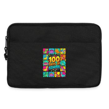 Dino Bunt: 100 Tage Schule - Laptoptasche 13" - Schwarz - Vorne