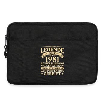 Lebende Legende seit 1981 Jahrgang Geschenk - Laptoptasche 13" - Schwarz - Vorne