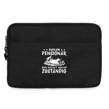 Pensionär Waschbär – Nicht mehr zuständig - Laptoptasche 13" - Schwarz - Vorne