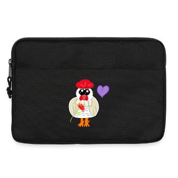 Cœur de poulet poulet pour l’anniversaire de la fête des mères - Sacoche pour ordinateur portable 13 pouces - noir - Devant