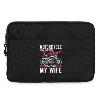 Motorrad Geheimes Herz Sweetheart Biker Freiheit - Laptoptasche 13" - Schwarz - Vorne