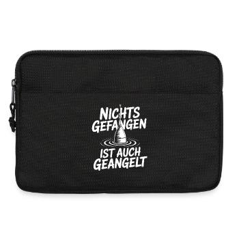 Angeln Spaß Motiv - Laptoptasche 13" - Schwarz - Vorne