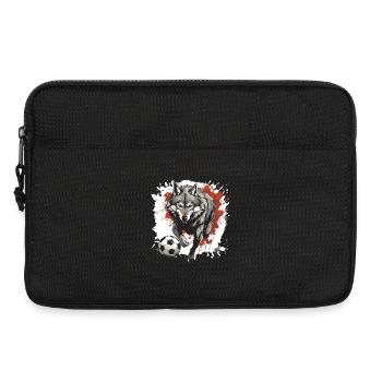 Wolf Fussball Team - Laptoptasche 13" - Schwarz - Vorne