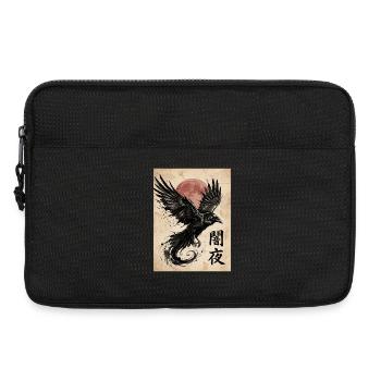 Rabe im Mondlicht - Laptoptasche 13" - Schwarz - Vorne