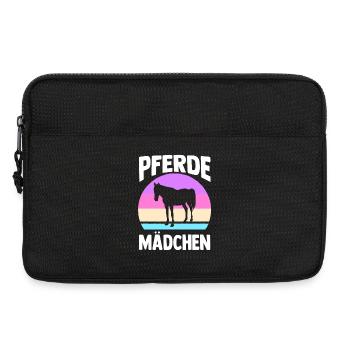 Reiten Pferdeliebhaber Reiterhof Pferde - Laptoptasche 13" - Schwarz - Vorne