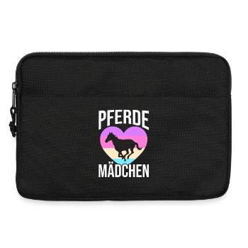 Reiten Pferdeliebhaber Reiterhof Pferde - Laptoptasche 13" - Schwarz - Vorne