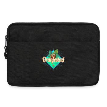 Oranjestad in Aruba Vacation Vintage Caribbean Design - Laptop bag 13" - black - Front