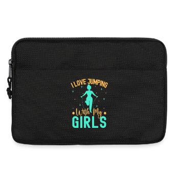 Fitness Fanatics Love Jumping With My Girls - Laptop bag 13" - black - Front
