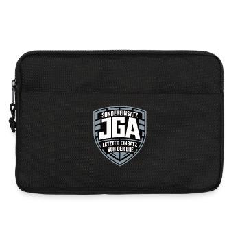  Sondereinsatz JGA – Letzter Einsatz vor der Ehe - Laptoptasche 13" - Schwarz - Vorne