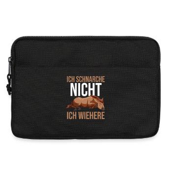 Reiten Pferdeliebhaber Reiterhof Pferde - Laptoptasche 13" - Schwarz - Vorne