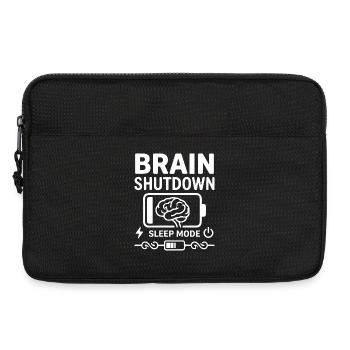 Brain Shutdown Sleep Mode Humor Battery Empty - Laptop bag 13" - black - Front