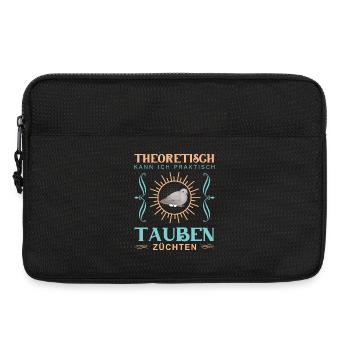 Taubenzüchter Taube Taubenzucht Spruch Brieftaube - Laptoptasche 13" - Schwarz - Vorne