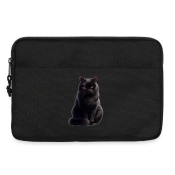 Black cat - Laptop bag 13" - black - Front