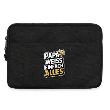 Intelligenter Vater Väter Papa Weiss Einfach Alles - Laptoptasche 13" - Schwarz - Vorne