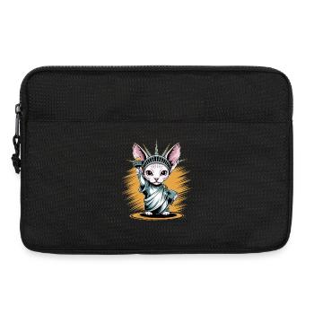 Sphinxkatze Freiheitsstatue Kunstwerk - Laptoptasche 13" - Schwarz - Vorne