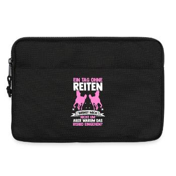 Reiten Pferdeliebhaber Reiterhof Pferde - Laptoptasche 13" - Schwarz - Vorne