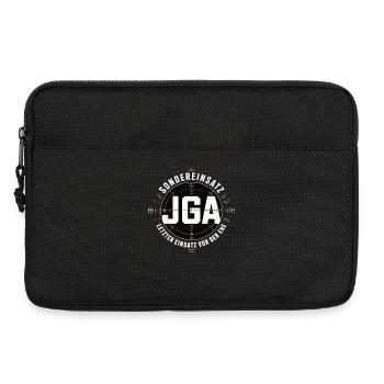  Sondereinsatz JGA – Letzter Einsatz vor der Ehe - Laptoptasche 13" - Schwarz - Vorne