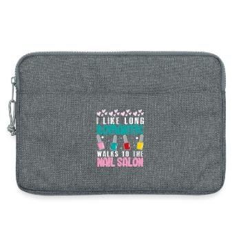 Nageldesigner Nageldesignerin Kosmetik Nagelstudio - Laptoptasche 13" - Grau meliert - Vorne