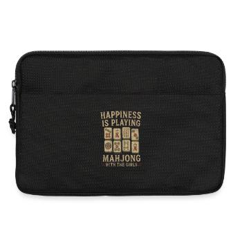 Happiness Mahjong mit den Girls - Laptoptasche 13" - Schwarz - Vorne