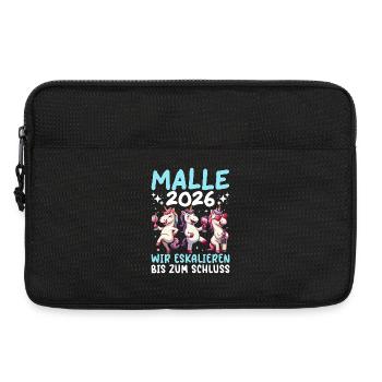 Malle 2026 Wir Eskalieren Bis Zum Schluss Einhorn - Laptoptasche 13" - Schwarz - Vorne