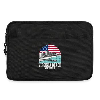 Virginia Beach City Virginia American Flag - Laptoptasche 13" - Schwarz - Vorne