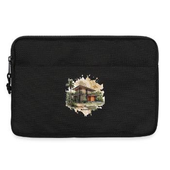 Sims Style Modernist Villa Watercolor - Laptop bag 13" - black - Front