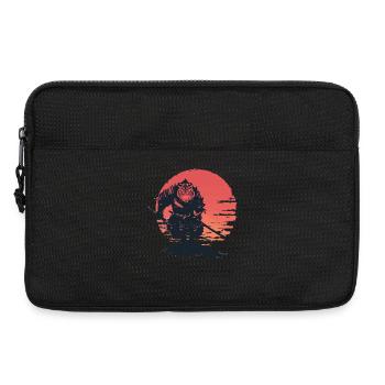 Tiger Samurai au Coucher du Soleil - Sacoche pour ordinateur portable 13 pouces - noir - Devant