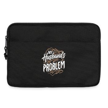 My Husband's Problem - Witziges Ehefrau Statemeant - Laptoptasche 13" - Schwarz - Vorne
