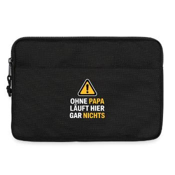 Ohne Papa Läuft Nichts Vater Geschenk Vatertag - Laptoptasche 13" - Schwarz - Vorne