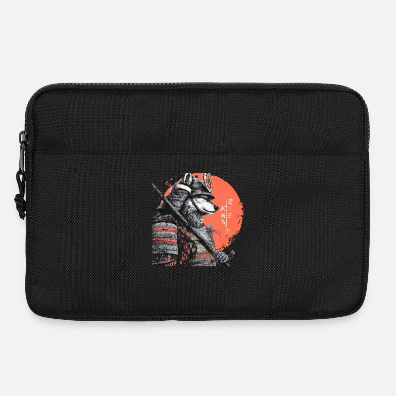 Wolf in Armor samurai  - Laptop bag 13" - black