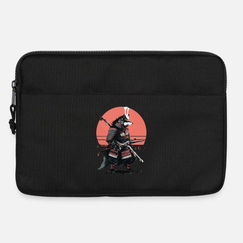 Wolf-Samurai der Morgendämmerung - Laptoptasche 13" - Schwarz
